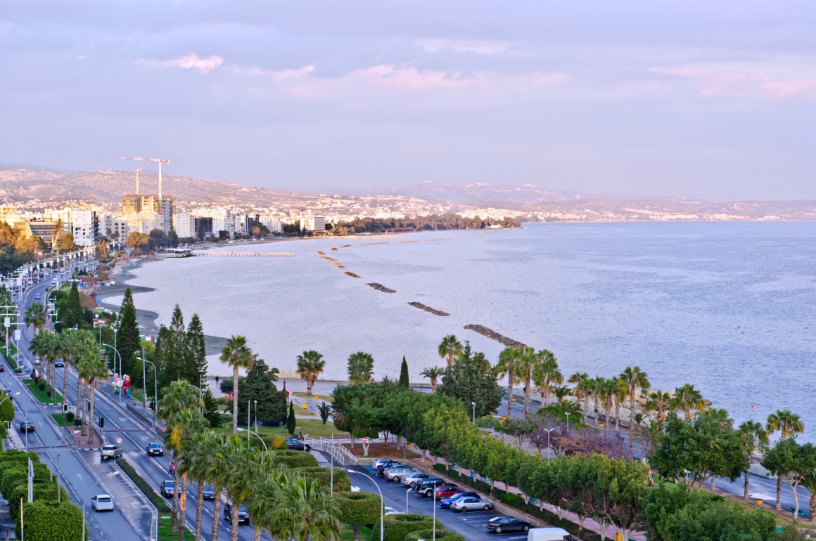 'Limassol, Cyprus. Coastline and beach aerial view' - Cyprus